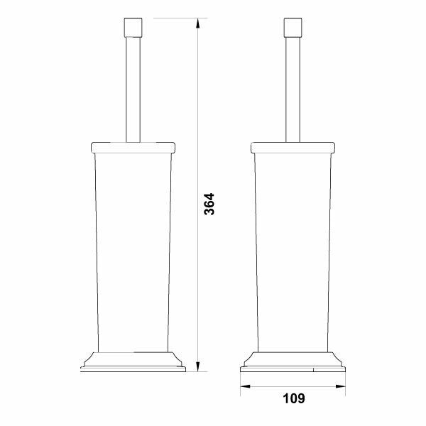 Hafele Tuvalet Fırçalığı Martin Yerden Parlak Krom Renk