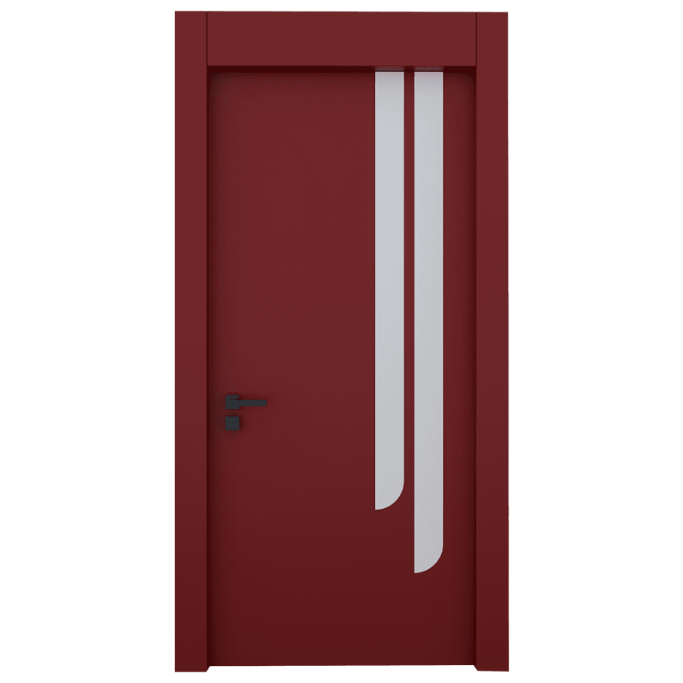 Teta Home L-8001 İç Oda Mdf Lake Kapı Kırmızı - 87x203 - 18/21 - WC-Banyo