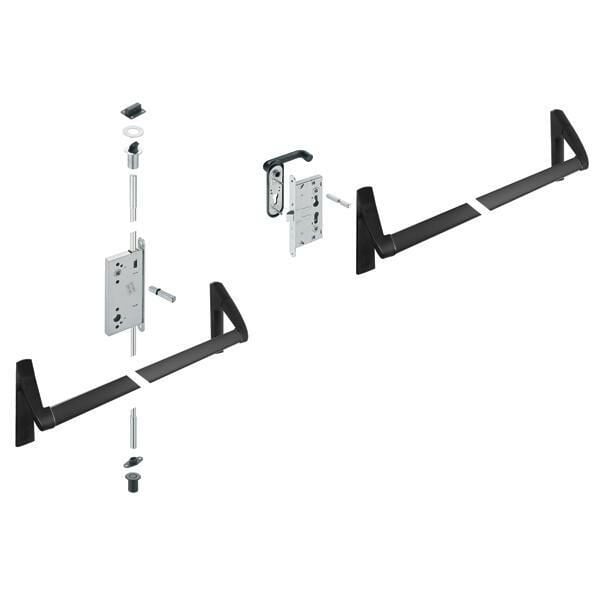 Hafele ESCAPE B G.panik seti 2 kanat siyah