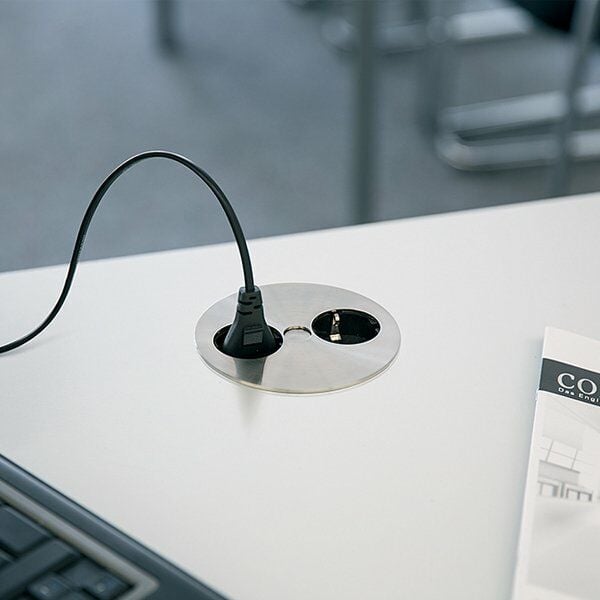 Hafele Twist Priz Paslanmaz Çelik 2 Soket