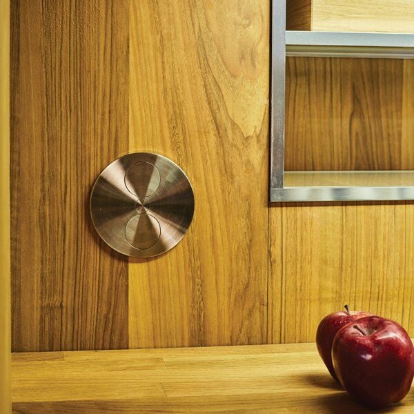 Hafele Twist Priz Paslanmaz Çelik 2 Soket