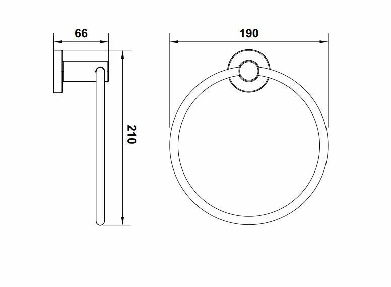 Hafele Halka Havluluk Ozo Duvara Parlak Krom Renk