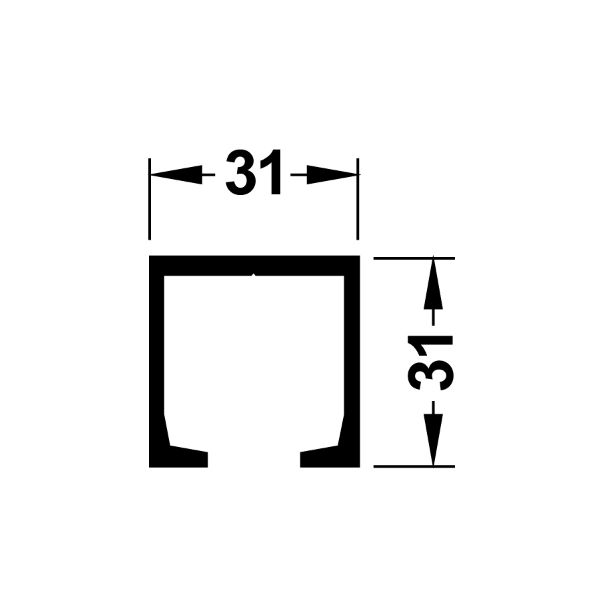 Hafele Üst Taşıyıcı Ray 6000mm