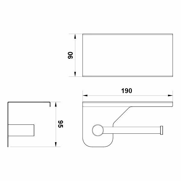 Hafele Tuvalet Kağıtlığı Ozo Etajerli Duvara Monte Parlak Krom Renk