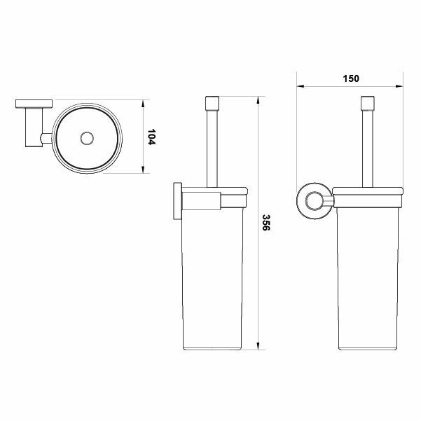 Hafele Tuvalet Fırçalık Ozo Duvara Monte Parlak Altın Renk