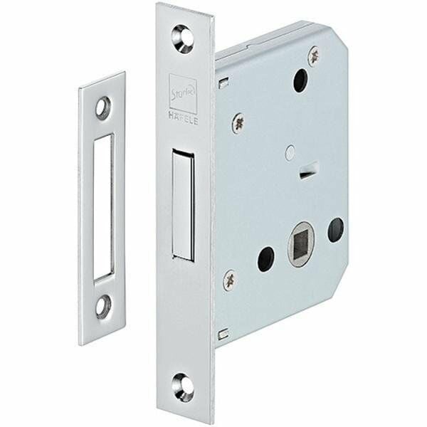 Hafele Gömme Sürgü Kilit Banyo Tipi (WC) 55/24mm Paslanmaz Çelik Renk