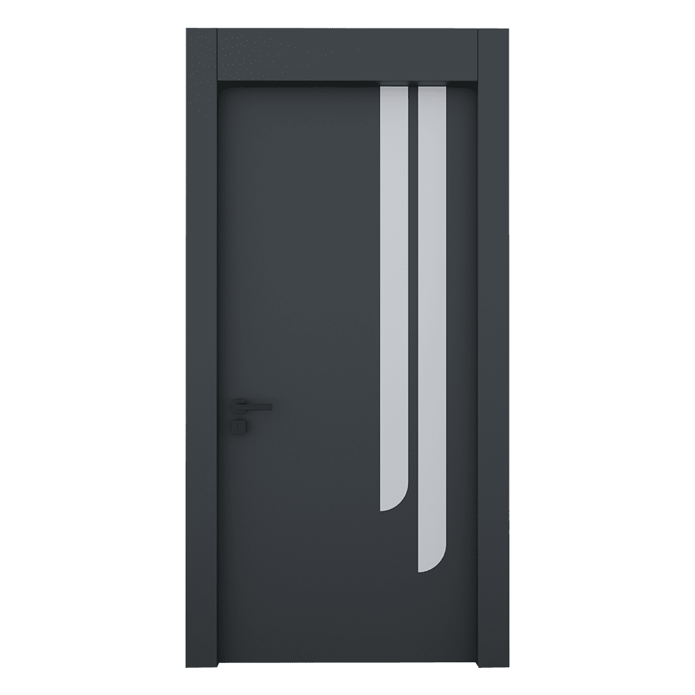 Teta Home L-8001 İç Oda Mdf Lake Kapı Antrasit - 87x203 - 14/17 - WC-Banyo