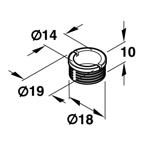 Hafele Rozet 14x10mm Parlak Pirinç Renk