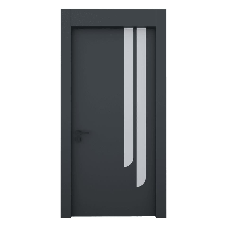 Teta Home L-8001 İç Oda Mdf Lake Kapı Antrasit - 77x203 - 14/17 - WC-Banyo