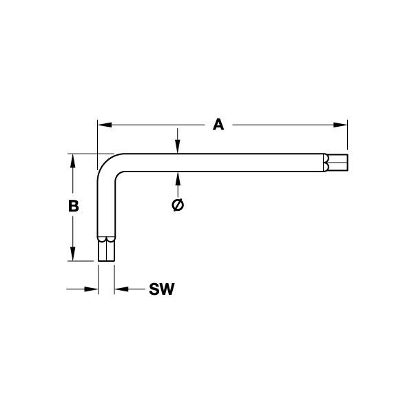 Hafele Allen Anahtar SW6 86x36x6,8mm