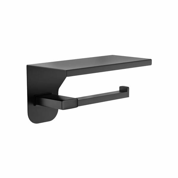 Hafele Tuvalet Kağıtlığı Plato Etajerli Duvara Monte Mat Siyah Renk