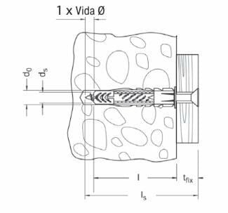 Hafele UX R - Pullu Üniversal Dübel 8x50mm (100 Adet)
