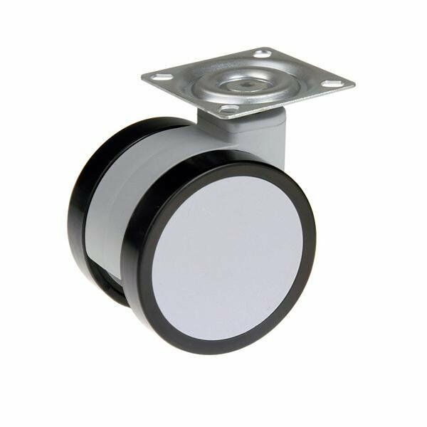 Hafele İkiz Tekerlek Frensiz Gri Ø50x64mm