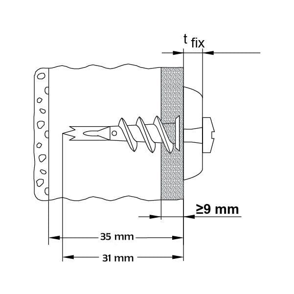 Hafele Alçıpan Dübeli Metal (100 Adet)