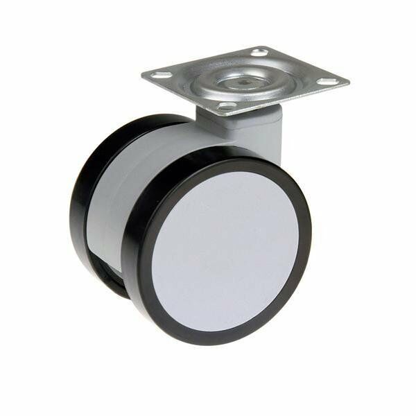 Hafele İkiz Tekerlek Frensiz Gri Ø75x96mm