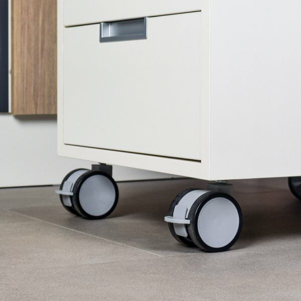 Hafele İkiz Tekerlek Frensiz Gri Ø75x96mm