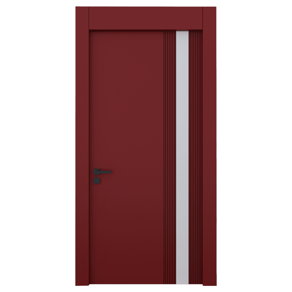 Teta Home L-8002 İç Oda Mdf Lake Kapı Kırmızı - 87x203 - 14/17 - Oda