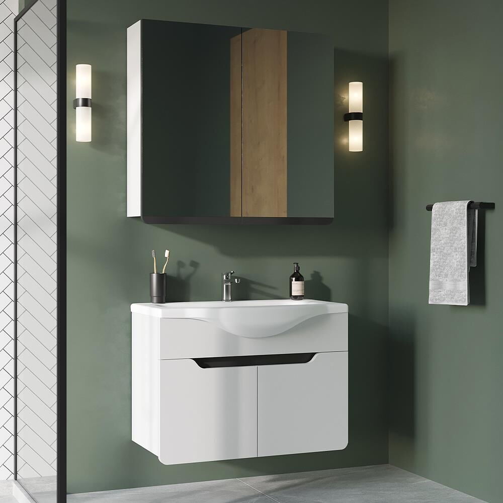 Teta Home Meksika 55 cm MDF Banyo Dolabı Seti
