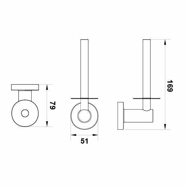 Hafele Tuvalet Kağıtlığı Ozo Yedek Duvara Monte Mat Altın