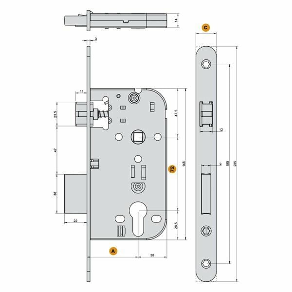 Hafele H50.07 Özel Dilli Klt Pc P.Ç.Mt.50/20mm