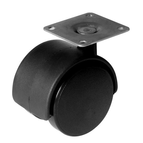 Hafele İkiz Tekerlek Frensiz Plakalı Ø50x64mm