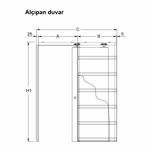 Hafele Unico Tek 900x2100mm