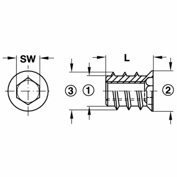 Hafele Dübel Zamak Galvaniz Havşa Başlı M6X20Mm