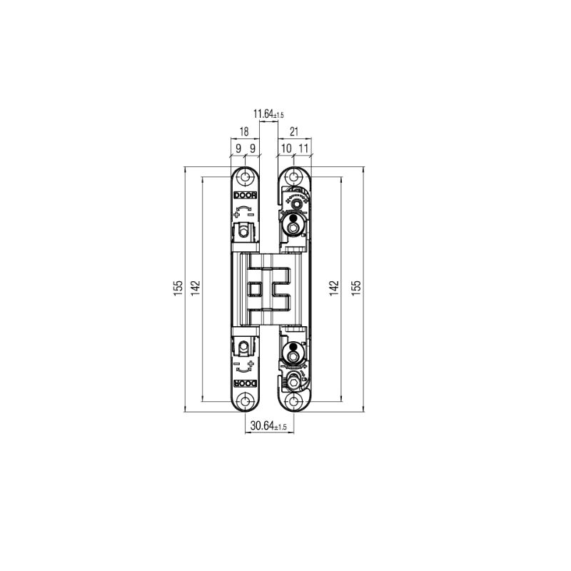 Hafele Gizli Menteşe CDH 60I 60Kg Mat Nikel