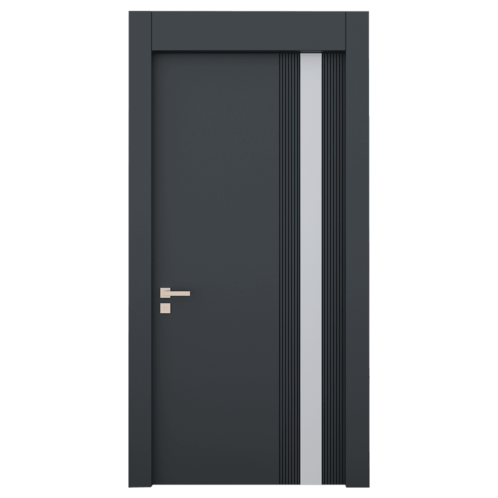 Teta Home L-8002 İç Oda Mdf Lake Kapı Antrasit - 77x203 - 10/13 - WC-Banyo