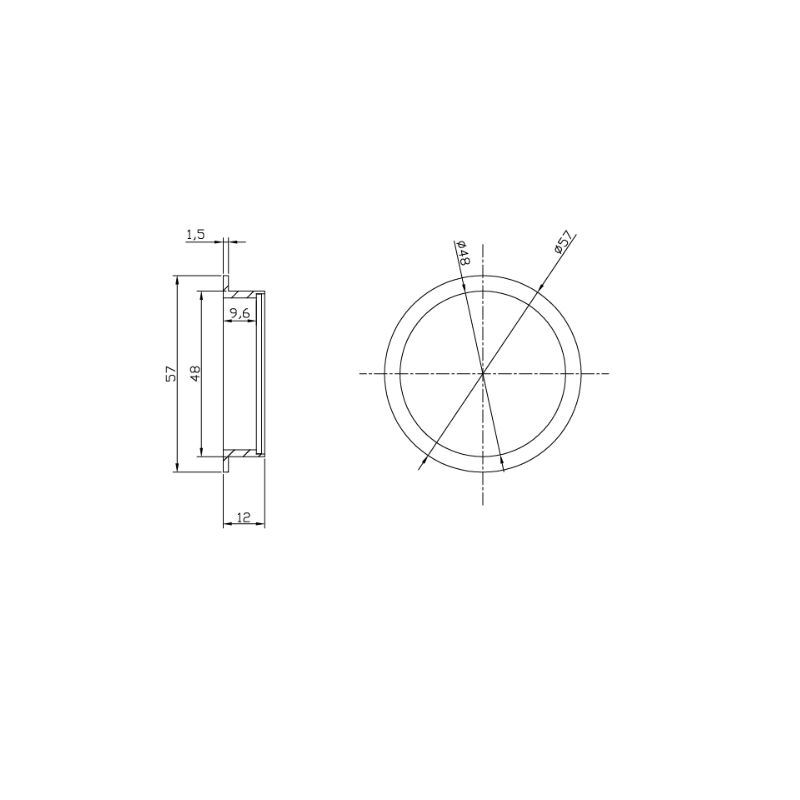 Hafele Round Pasaj Tipi Gömme Kulp, Mat Nikel Renk