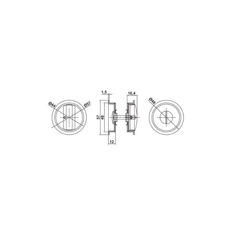 Hafele Round Wc Tipi Gömme Kulp, Parlak Pirinç Renk