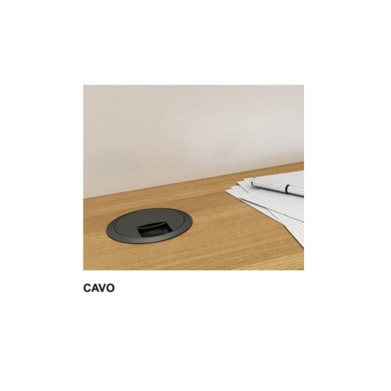 Hafele Cavo Plastik Fırçalı Kablo Kapağı Ø60mm, Gri Renk