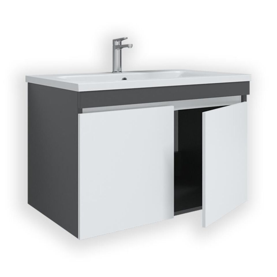 Teta Home Tokyo 80 cm MDF Banyo Lavabolu Alt Dolap