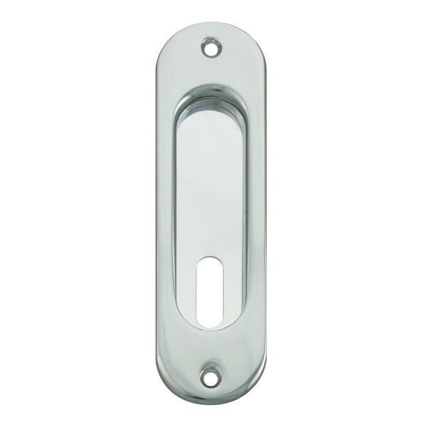 Hafele Oval Oda Tipi Gömme Kulp, Parlak Krom Renk