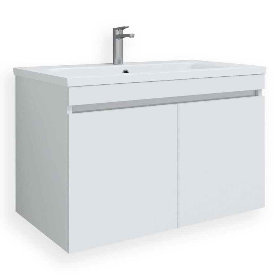 Teta Home Tokyo 80 cm MDF Banyo Lavabolu Alt Dolap Beyaz