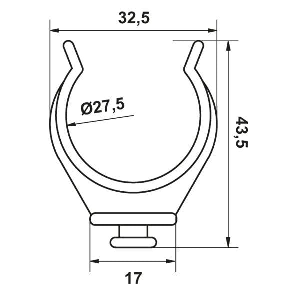 Hafele Pft06 Baza Klipsi Sürerek Gri
