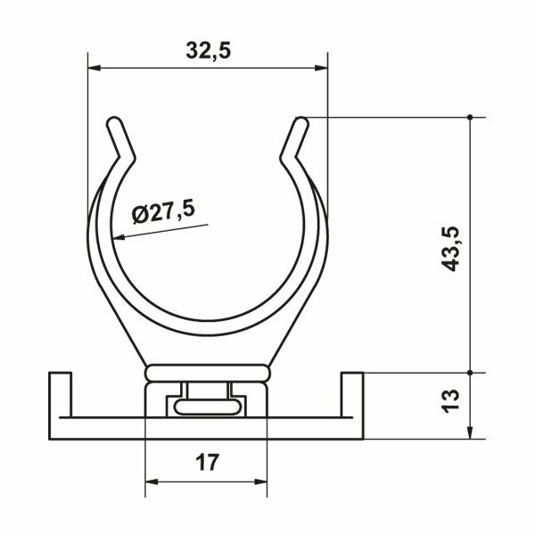 Hafele Pft06 Baza Klipsi Vidalı Gri