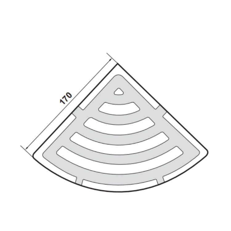 Hafele Köşe Süngerlik Shard Tekli Mat Siyah