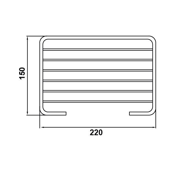 Hafele Tekli Duş Rafı Parlak Krom Renk