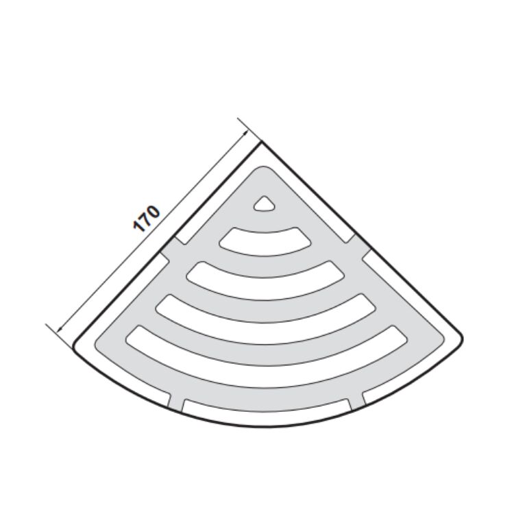 Hafele Köşe Süngerlik Shard Tekli Parlak Krom