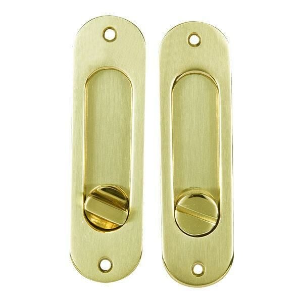 Hafele Oval Wc Tipi Gömme Kulp, Parlak Pirinç Renk