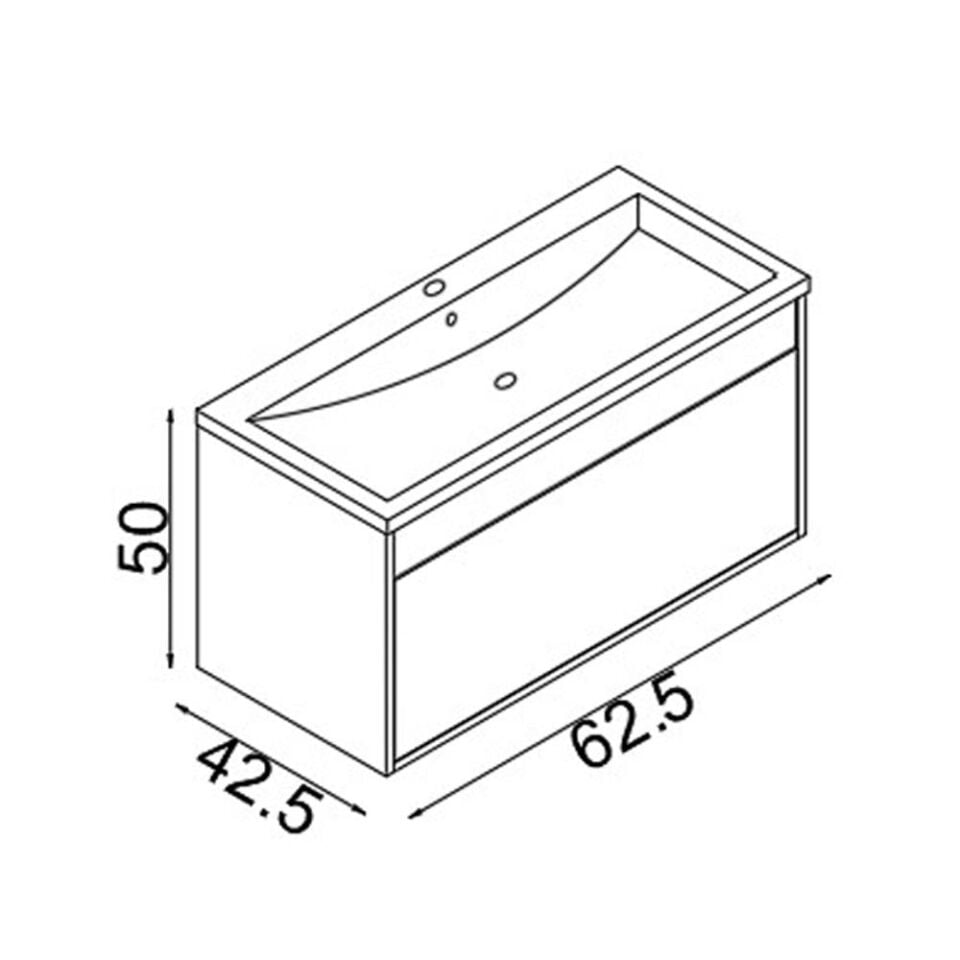 Teta Home Mersin 65 cm Mdf Banyo Lavabolu Alt Dolap