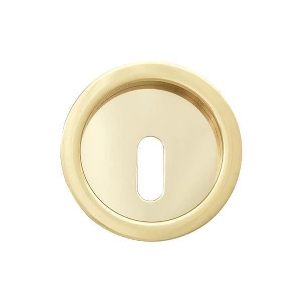 Hafele Round Oda Tipi Gömme Kulp, Parlak Pirinç Renk