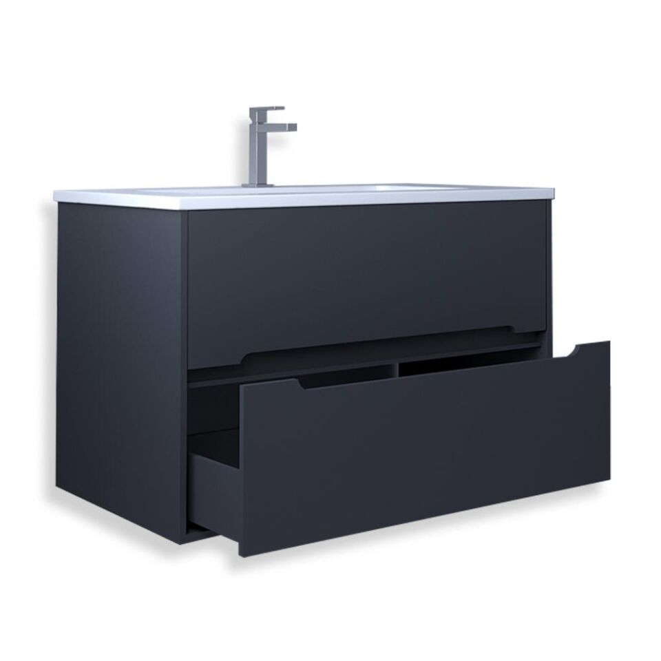 Teta Home Madrid 80 cm MDF Banyo Lavabolu Alt Dolap