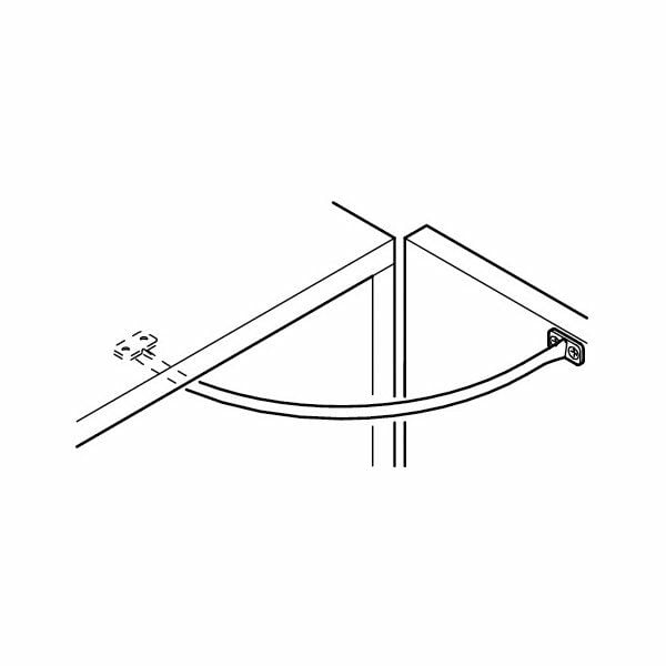 Hafele Çelik Sağ Yön Sınırlayıcı 15cm, Nikel Renk