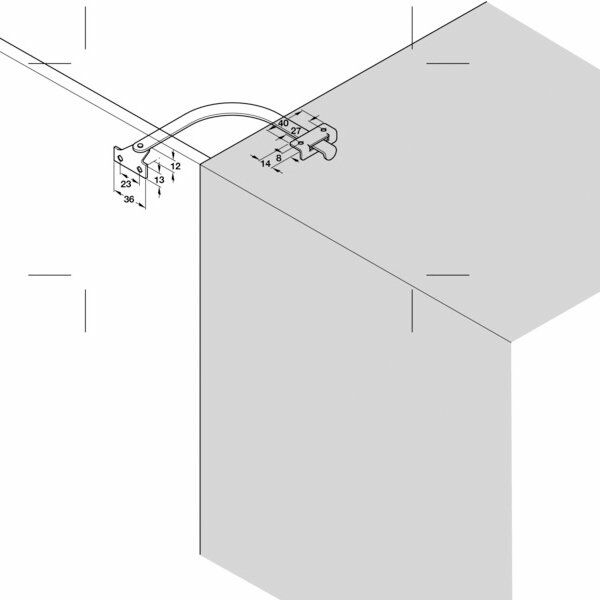 Hafele Plastik Sınırlayıcı 20cm, Beyaz Renk