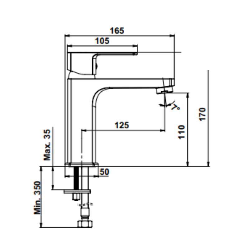 Hafele Lavabo Bataryası Solar Parlak Krom
