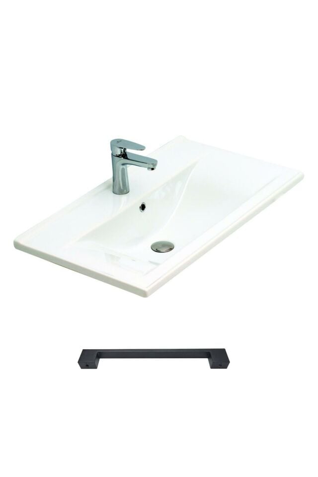 Teta Home Suva 65 Cm Mdf Banyo Dolabı Seti Antrasit-Atlantik Çam