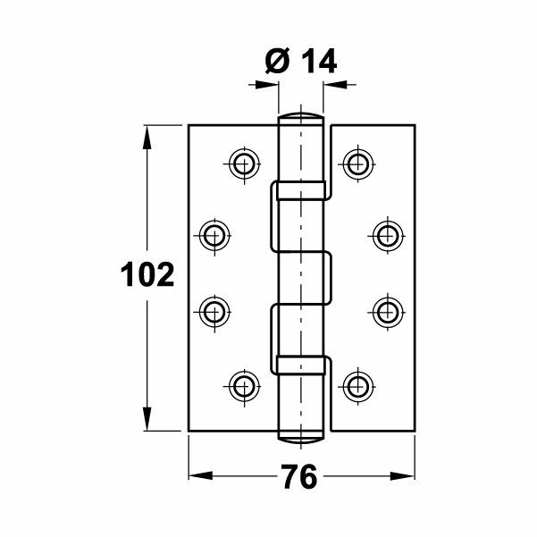 Hafele Yaprak menteşe p.çelik 304 102x76x3mm
