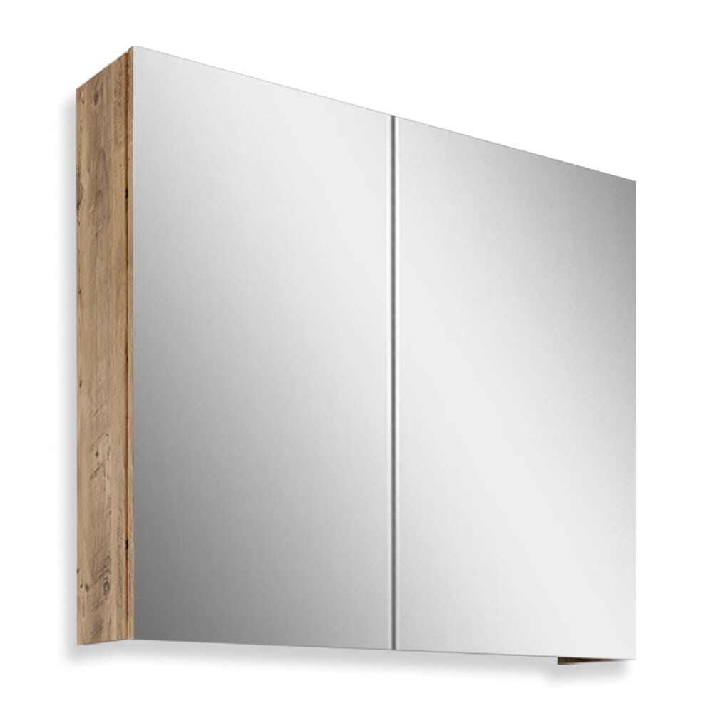 Teta Home Yalova 80 cm Mdf Banyo Aynalı Üst Dolap Atlantik Çam